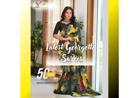 latest georgette sarees