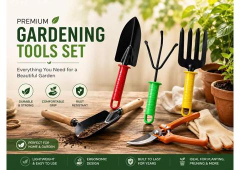 Colorful 3pcs Garden Tool Set with Plastic Handle | MakerBazar