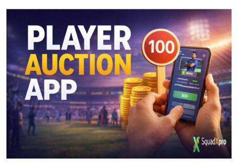Best Player Auction App to Manage Online Bidding – SquadxPro