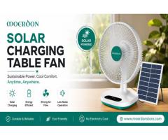 Energy-Efficient Solar Charging Table Fan for Everyday Comfort