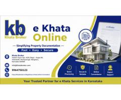 e Khata Online Services in Bangalore | Khata Broker