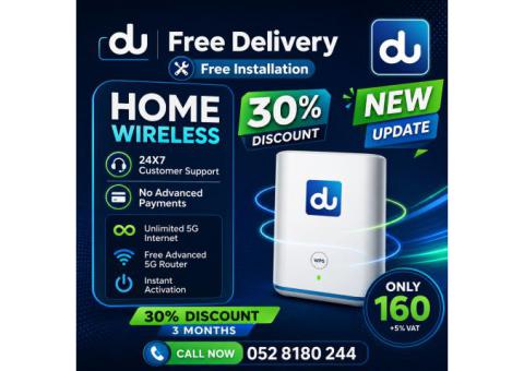 DU HOME WIFI INTERNET SERVICE ALL OVER UAE