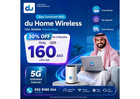 DU HOME WIFI INTERNET SERVICE ALL OVER UAE