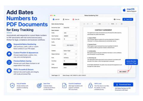 Add Bates Numbers to PDF Documents for Easy Tracking