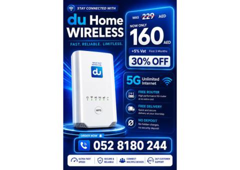 DU HOME WIFI INTERNET SERVICE ALL OVER UAE