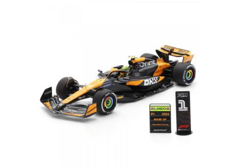 Spark McLaren MCL38 w. Pit Boards - 1st 2024 Miami Grand Prix 1:12 Model Car (MEGATRONTOYS)