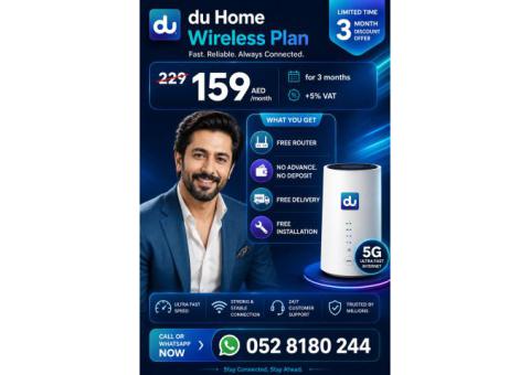 DU HOME WIFI INTERNET SERVICE ALL OVER UAE
