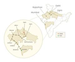 Top Destinations/ Route Covered by the Maharaja Express
