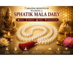 Handcrafted Sphatik Mala – Crystal Quartz Beads for Daily Meditation