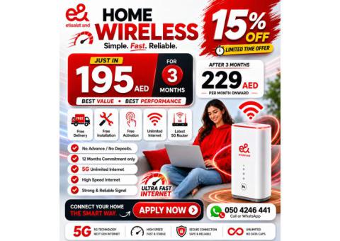 Etisalat Home wifi internet connection