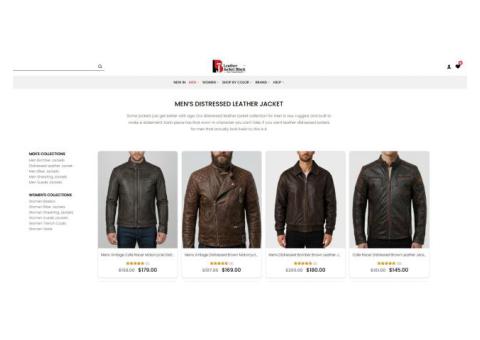 Distressed Moto Jackets | Leather Jacket Black