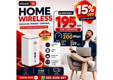 Etisalat Home wifi internet connection