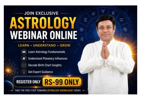 Join Exclusive Astrology Webinar Online Today