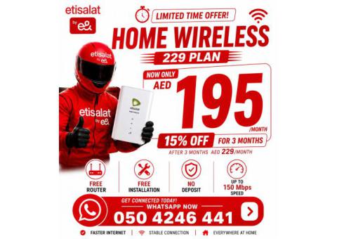 Etisalat Home wifi internet connection