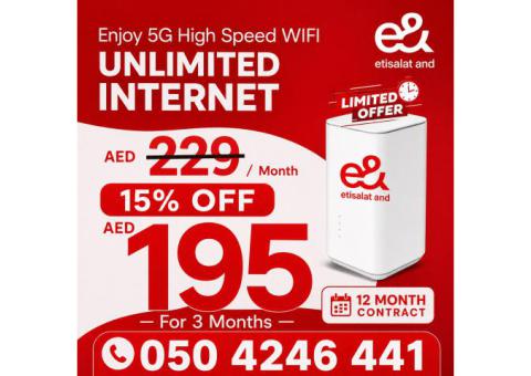 Etisalat Home wifi internet connection