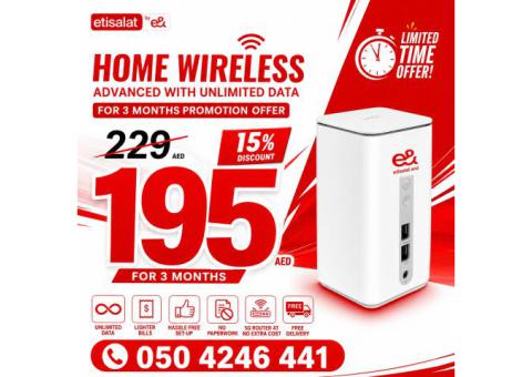 Etisalat Home wifi internet connection all over UAE