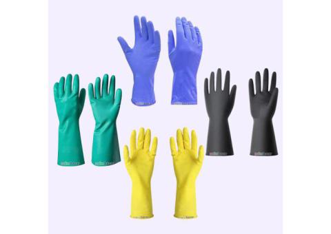 Reusable Rubber Hand Gloves | Durable Safety Gloves