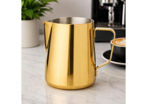 Rhino Coffee Gear Milk Pitcher 20oz Gold – Brewing Gadgets