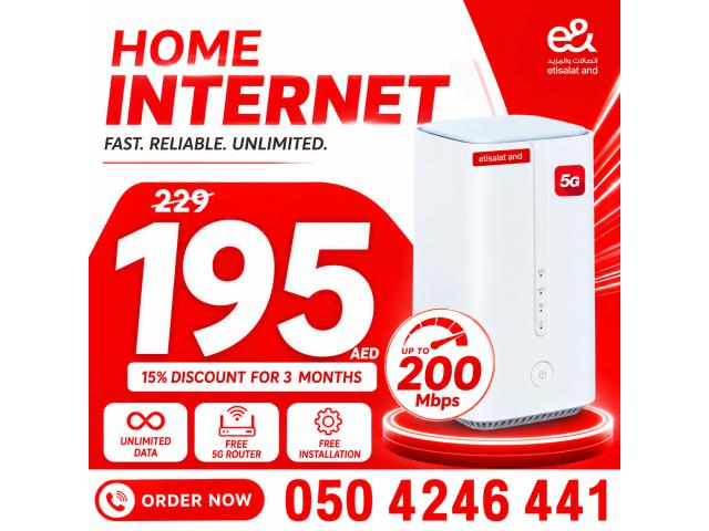 Etisalat home wifi internet connection all over UAE