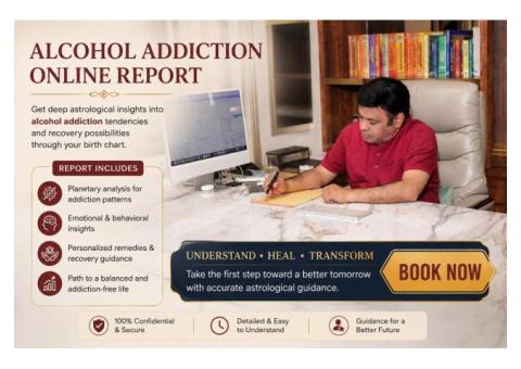 Book Your Alcohol Addiction Astrology Report Today