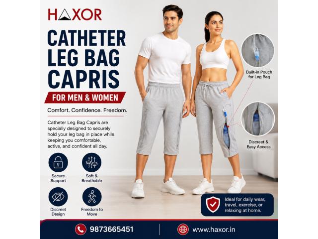 Catheter Leg Bag Capris for Men & Women – Comfortable Adaptive Wear