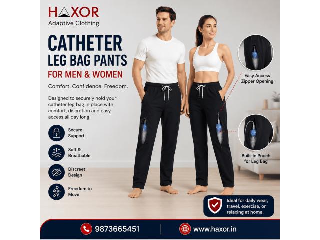 Catheter Leg Bag Pants for Men & Women – Comfortable Adaptive Clothing