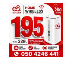 Etisalat home WiFi internet with 15% discount