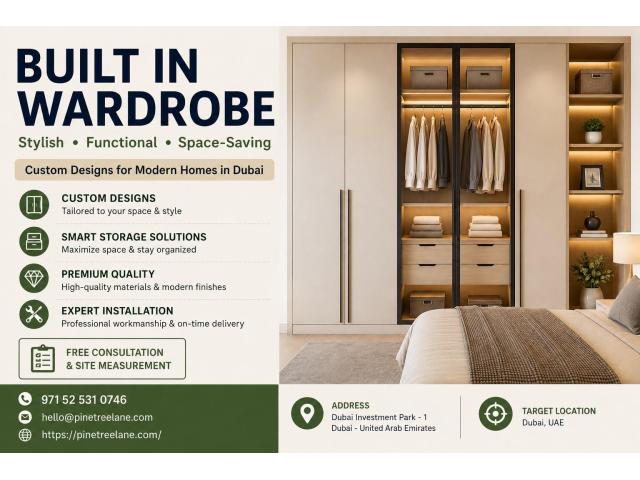 Built In Wardrobe Designs for Modern Homes in Dubai