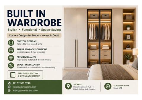 Built In Wardrobe Designs for Modern Homes in Dubai