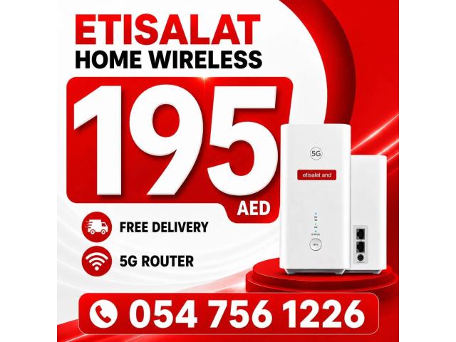 Etisalat home wifi internet service 5G