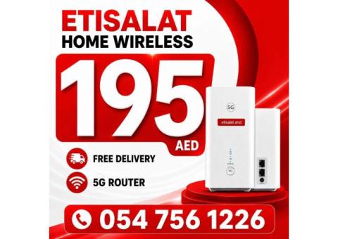 Etisalat home wifi internet service 5G
