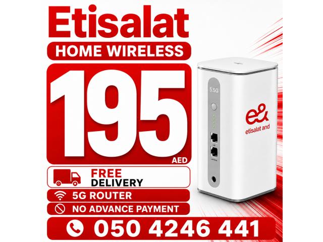 Etisalat home wifi internet connection all over UAE 5G
