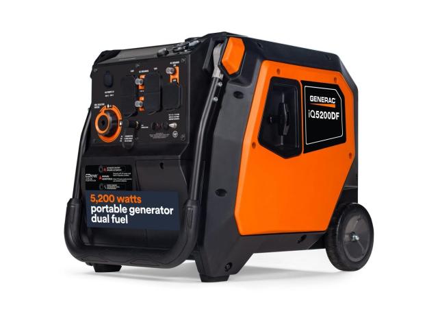Generac 5200-Watt Starting / 3900-Watt Running Dual Fuel Portable Inverter Generator