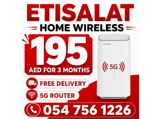 Etisalat home wifi internet service 5G 0547561226
