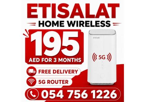 Etisalat home wifi internet service 5G 0547561226