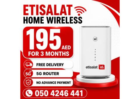 Etisalat Home wifi internet connection