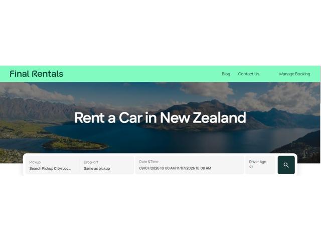 Rent a Car in New Zealand | Finalrentals New Zealand