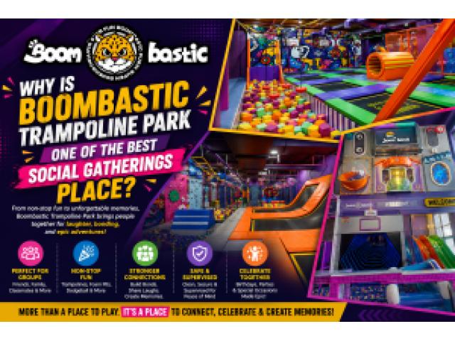 Trampoline Park in Delhi – Experience Unlimited Fun at Boombastic