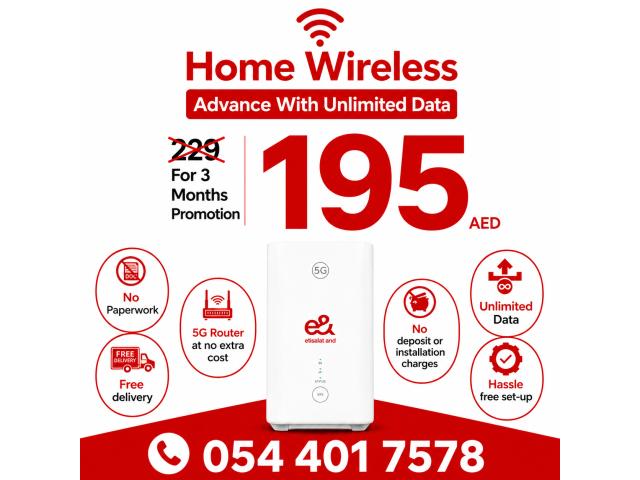 Etisalat Home wifi internet connection