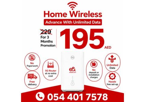 Etisalat Home wifi internet connection
