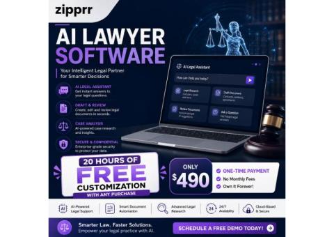 Zipprr AI Lawyer Software – Build Your Own Clio Alternative for $490