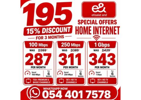Etisalat Home wifi internet connection