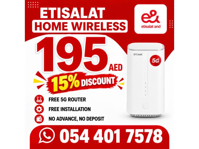 Etisalat Home wifi internet connection