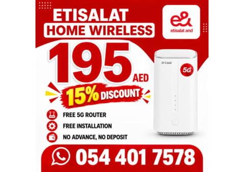 Etisalat Home wifi internet connection
