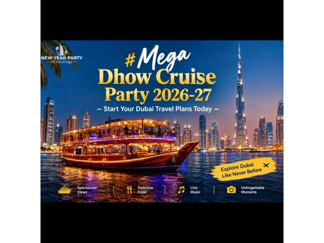 PREVIEW: Mega Dhow Cruise Party 2026-27 – New Year Party On Dubai Marina