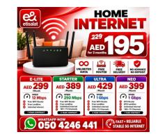 Etisalat home wireless 15% discount high speed internet
