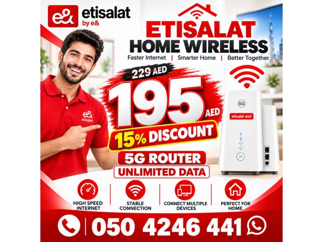 Etisalat Home wifi internet connection