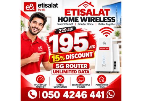 Etisalat Home wifi internet connection