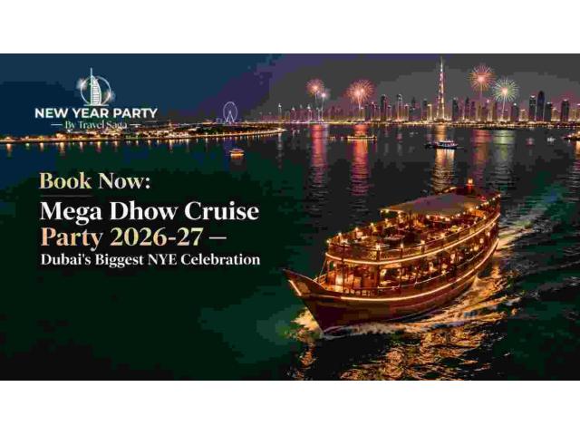 Book Now: Mega Dhow Cruise Party 2026-27- Dubai's Biggest NYE Celebration