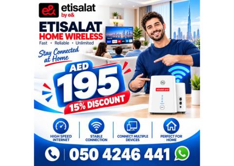 Etisalat Home wifi internet connection